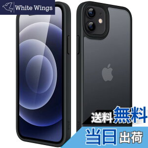 �y���������zJETech �}�b�g�P�[�X iPhone 12/12 Pro 6.1�C���` �ϏՌ����~���^���[�O���[�h�̗����h�~ ������̔������̔w�ʓd�b�J�o�[ �w��h�~ (�u���b�N)