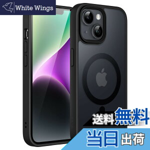 �y���������zJETech iPhone 14 Plus 6.7�C���`�p �}�O�l�b�g �P�[�X MagSafe�ɑΉ� �������̃}�b�g�w�� ���^ �ϏՌ� �J�o�[ (�u���b�N)