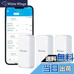 �y���������zGovee Bluetooth �����x�v ���x�v ���x�v �f�W�^�� ���C�����X �����x �����΍� �A���[�� �ُ�ʒm �C���e���A �R���p�N�g �Z���T�[3�� �� �΍� �����x�Ǘ� ���� �n���� ঒��� ����