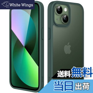 �y���������zJETech �}�b�g�P�[�X iPhone 13 Mini 5.4�C���` �ϏՌ����~���^���[�O���[�h�̗����h�~ ������̔������̔w�ʓd�b�J�o�[ �w��h�~ (�Z���ΐF)