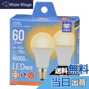 �y���������z�I�[���d�@ LED�d�����` E17 60�`����/60W���� �d���F �����Ή� �f�M�ގ{�H���Ή� �~�j�N���v�g���` 5�N 2�� LDA6L-G-E17 AG62P 06-5548 OHM
