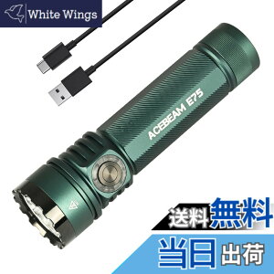 �y���������zACEBEAM E75 �����d�� �������F�� CRI90 �����F 5000K LED�t���b�V�����C�g 3000���[���� ���P�x ���� �n���f�B���C�g ���[�N���C�g USB-C�[�d�� IP68�h�� ���^ �L�����v �o�R �{���~�� �h��