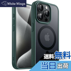 �y���������zJETech iPhone 15 Pro 6.1�C���`�p �}�O�l�b�g �P�[�X MagSafe�ɑΉ� �������̃}�b�g�w�� ���^ �ϏՌ� �J�o�[ (�Z���ΐF)