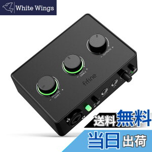 �y���������zFIFINE USB�I�[�f�B�I�C���^�[�t�F�C�X 2����2�o�� XLR�}�C�N�ڑ� �y����͑Ή� �������j�^�����O�\ �Q�C�����߃m�u 48V�t�@���^���d�� �y��/�M�^�[/���y �r�f�I/����쐬 �^��/��