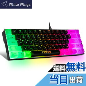 �y���������zCHONCHOW �Q�[�~���O�L�[�{�[�h ���^ 68�L�[60%���^�f�U�C�� ���� PS4/PS5�Ή� ����L�[�{�[�h RGB�o�b�N���C�g �e���L�[���X �L�[�{�[�h �p��z�� USB�L�� Windows 10/8/7/xp/VISTA PC/�m�[�g