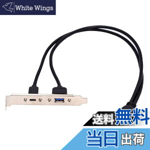 �y���������zxiwai �f���A���|�[�g USB 3.0 & USB-C Type-C ���X - 19/20 �s���w�b�_�[���� 5Gbps �f�[�^ PCI-E �o�b�N�p�l���P�[�u�� �R���s���[�^�}�U�[�{�[�h�p 50cm