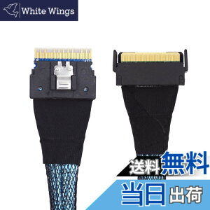 �y���������zNFHK PCI-E 5.0 Mini Cool Edge IO MCIO PCI-E �X�������C�� 8i 74�s�� �I�X - SFF-8654 SAS 4.0 74�s�� �I�X �G�N�X�e���_�[�P�[�u�� 50cm