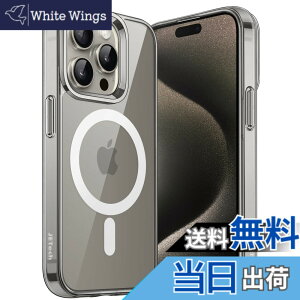 �y���������zJETech iPhone 15 Pro 6.1�C���`�p �}�O�l�b�g �P�[�X MagSafe ���C�����X�[�d�Ή� �Ռ��z�� �o���p�[�J�o�[ �����h�~ �����o�b�N (�i�`�������`�^�j�E��)