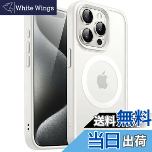 �y���������zJETech iPhone15ProMax 6.7�C���`�i15 Pro Max�j�p �}�O�l�b�g �P�[�X MagSafe�ɑΉ� �������̃}�b�g�w�� ���^ �ϏՌ� �J�o�[ (�z���C�g)