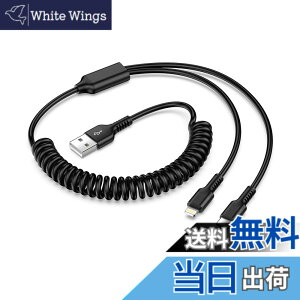 �y���������z2in1 �[�d�P�[�u�� �R�C���� ���C�g�j���O���^�C�vC iPhone17�[�d�P�[�u�� �J�[���R�[�h 5V2A �}���[�d Haoano lightning usb-c�P�[�u�� 1�{2�� �ԗp �L�k�R�[�h iPhone 17/16/15/14/13/12/11/XR/XS/8/iP