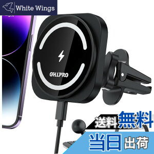 �y���������zOHLPRO Mag-safe �ԍ� ���C�����X�[�d�� �X�}�z�z���_�[ �}�O�l�b�g 15w �G�A�R�������o����/�_�b�V���{�[�h iphone15/14/13/12�V���[�Y�ɓK�p �ԍڃX�}�z�X�^���h�i�u���b�N�j