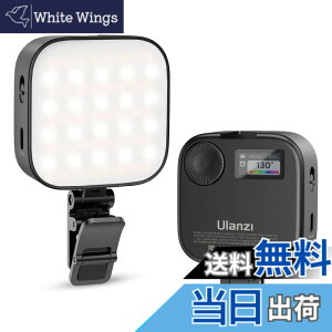 �y���������zUlanzi U60 LED�r�f�I���C�g ���^ �����N���b�v�t�� �N�C�b�N�����[�X 360°RGB 2500-9000K�F���x �P�x���� 2500mAh Type-C �[�d�� �⏕�Ɩ� �B�e���C�g �J�������C�g DJI Osmo Pocket Action Mobile/Gop