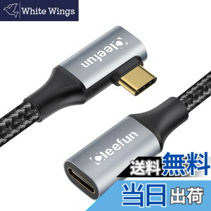 �y���������zCLEEFUN USB C �����P�[�u�� L�� 0.5m �^�C�vC �����P�[�u�� L���^ USB 3.1 Gen2(10Gbps) Type C �����P�[�u�� 100W/5A PD�}���[�d ���p C�^�C�v �����R�[�h ���ϋv�i�C�������b�v�g�b�v/�^�u���b