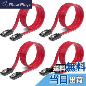 �y���������zSZSL SATA �P�[�u�� �i�X�g���[�g�^�j��50cm 6 Gbps�Ή� ���b�`�t�� SSD��HDD���� Sata3 �V���A�� ATA3 �P�[�u�� ���b�h (�X�g���[�g�^ 4�{)