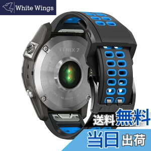 �y���������zQuickFit 26mm �ւ��o���h QuickFit 26mm - Garmin Fenix 8 51mm/Fenix 7X Pro/Instinct 2X/Fenix 7X/6X GPS/6X Pro/6X Sapphire GPS/5X GPS/5X Plus �Ή� �V���R���� �T�C�Y���߉\ �e�͐� �����x���g (blue)