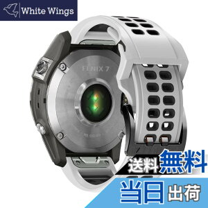 �y���������zQuickFit 26mm �ւ��o���h QuickFit 26mm - Garmin Fenix 8 51mm/Fenix 7X Pro/Instinct 2X/Fenix 7X/6X GPS/6X Pro/6X Sapphire GPS/5X GPS/5X Plus �Ή� �V���R���� �T�C�Y���߉\ �e�͐� �����x���g (white)