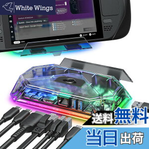 �y���������zJSAUX RGB �h�b�L���O�X�e�[�V���� Steam Deck (OLED)/ROG Ally/Legion Go�Ή� 8-in-1 USBC �h�b�N 4K@60Hz HDMI�A�M�K�r�b�g�C�[�T�l�b�g�AUSB C 3.0�A�f���A��USB A 3.0�AUSB 2.0�A100W USB C�[�d-�N���X�^��