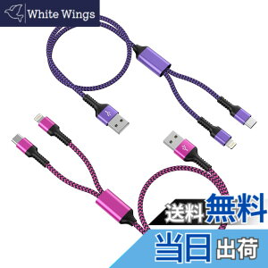 �y���������z2�C��1 �[�d�P�[�u�� Lightning&USB-C �u2�{�g/1.2M�v �ő�5.4A�}���[�d 2�� �}���`�P�[�u�� Haoano 2in1 �[�d�R�[�h Type-C USB�P�[�u�� 2�䓯�����d�\ iPhone 17 Pro Max/16/1514/13/12/SE/iPad Air/Mini/Ga