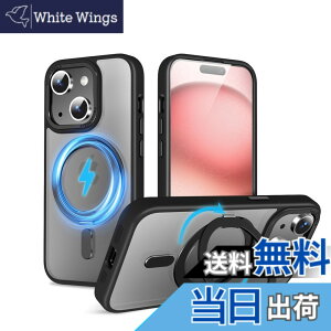 �y���������zQUEASON�yiPhone 15Plus �p MagSafe�Ή� �P�[�X�z360°��]�X�^���h ���C�����X�[�d�Ή� ��phone15plus �p �P�[�X �����O�t�� �ČRMIL�K�i iphone15�v���X �p �X�}�z�P�[�X magsafe �������� �����h