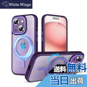 �y���������zQUEASON�yiPhone 15Plus �p MagSafe�Ή� �P�[�X�z360°��]�X�^���h ���C�����X�[�d�Ή� ��phone15plus �p �P�[�X �����O�t�� �ČRMIL�K�i iphone15�v���X �p �X�}�z�P�[�X magsafe �������� �����h