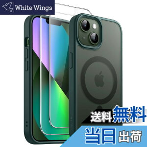 �y���������zJETech 3 in 1 iPhone 13 mini 5.4 �C���`�p �}�O�l�b�g �P�[�X 2�������K���X�t�B�����t�� MagSafe�Ή� �������}�b�g�o�b�N �ϏՌ��X�}�z�J�o�[ (�_�[�N�O���[��)