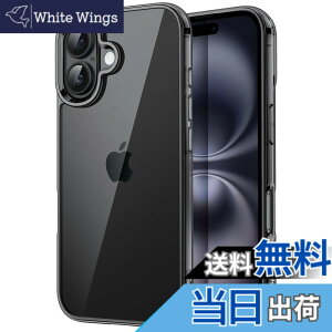 �y���������zJETech iPhone 16 Plus 6.7�C���`��p �P�[�X ���΂݂Ȃ� �Ռ��z�� �o���p�[�J�o�[ �����h�~ �N���A�o�b�N (�u���b�N)