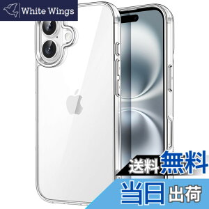 �y���������zJETech iPhone 16 Plus 6.7�C���`��p �P�[�X ���΂݂Ȃ� �Ռ��z�� �o���p�[�J�o�[ �����h�~ �N���A�o�b�N (�N���A)