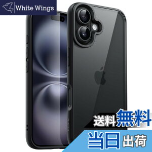 �y���������zJETech iPhone 16 Plus 6.7�C���`�p �P�[�X �ϏՌ��X�}�z�o���p�[�J�o�[ �\���b�h�J���[ �}�b�gTPU�t���[�� �����h�~ �N���A�o�b�N (�u���b�N)