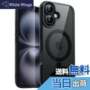 �y���������zJETech iPhone 16 Plus 6.7�C���`�p �}�O�l�b�g �P�[�X MagSafe�ɑΉ� �Ռ��z�� �o���p�[�J�o�[ �\���b�h�J���[�}�b�gTPU�t���[�� �����h�~ �N���A�o�b�N (�u���b�N)