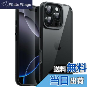 �y���������zJETech iPhone 16 Pro Max 6.9�C���`�p �P�[�X �ϏՌ��X�}�z�o���p�[�J�o�[ �\���b�h�J���[ �}�b�gTPU�t���[�� �����h�~ �N���A�o�b�N (�u���b�N)