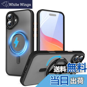 �y���������zQUEASON�yiPhone 16Plus �p MagSafe�Ή� �P�[�X�z360°��]�X�^���h ���C�����X�[�d�Ή� ��phone16plus �p �P�[�X �����O�t�� �ČRMIL�K�i iphone16�v���X �p �X�}�z�P�[�X �������� �����h�~ phon
