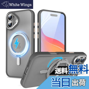 �y���������zQUEASON�yiPhone 16Plus �p MagSafe�Ή� �P�[�X�z360°��]�X�^���h ���C�����X�[�d�Ή� ��phone16plus �p �P�[�X �����O�t�� �ČRMIL�K�i iphone16�v���X �p �X�}�z�P�[�X �������� �����h�~ phon