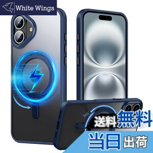 �y���������zPRODELI �P�[�X For iPhone 16 Plus ��p �J�o�[ �N���A 360°��]�X�^���h MagSafe�Ή� �ČRMIL�K�i �ϏՌ� �w��h�~ ���C�����X�[�d�Ή� �����h�~ �����Y�ی� �C�菝�h�~ �����O �}�O�l�b
