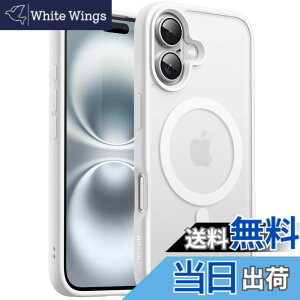 �y���������zJETech iPhone 16 Plus 6.7�C���`�p �}�O�l�b�g �P�[�X MagSafe�ɑΉ� �������̃}�b�g�w�� ���^ �ϏՌ� �J�o�[ (�z���C�g)