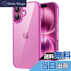 �y���������zJETech iPhone 16 6.1�C���`�p �P�[�X ���΂݂Ȃ� �Ռ��z�� �o���p�[�J�o�[ �����h�~ �N���A�o�b�N (�s���N)