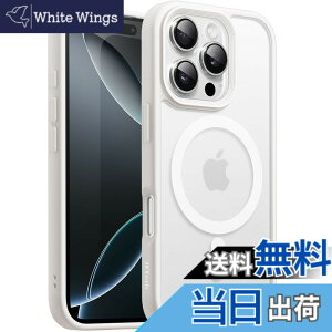 �y���������zJETech iPhone 16 Pro Max 6.9�C���`�p �}�O�l�b�g �P�[�X MagSafe�ɑΉ� �������̃}�b�g�w�� ���^ �ϏՌ� �J�o�[ (�z���C�g�`�^�j�E��)