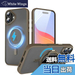 �y���������zQUEASON�yiPhone 16Plus �p MagSafe�Ή� �P�[�X�z360°��]�X�^���h ���C�����X�[�d�Ή� ��phone16plus �p �P�[�X �����O�t�� �ČRMIL�K�i iphone16�v���X �p �X�}�z�P�[�X �������� �����h�~ phon