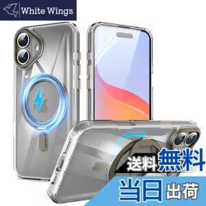 �y���������zQUEASON�yiPhone 16Plus �p MagSafe�Ή� �P�[�X�z360°��]�X�^���h ���C�����X�[�d�Ή� ��phone16plus �p �P�[�X �����O�t�� �ČRMIL�K�i iphone16�v���X �p �X�}�z�P�[�X �������� �����h�~ phon
