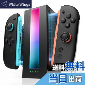 �y���������zJSAUX EnergyFlow Switch 2 �W���C�R���p �[�d�h�b�N�b�}��4�䓯���[�d�ERGB���C�g�ELED���C�g�EType C�P�[�u���t���bSwitch2 JoyCon �R���g���[���[�Ή��X�^���h
