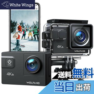 �y���������zWOLFANG GA300 �A�N�V�����J���� [�O���}�C�N�t��] 4K 24MP�����J���� (WiFi�@�\�t��) �ϗh�� ���[40���[�g�� HDMI�o�� 1350mAh��e�ʃo�b�e���[2���� 170°�L�p�����Y �����R�� �w�b�h�Z�b