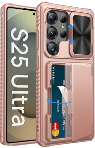 �y���������zVihibii Galaxy S25 Ultra �P�[�X �w�� �J�[�h���[ (4��) [RFID�u���b�L���O] �J���������Y�ی� �ČRMIL�K�i�擾 �J�o�[ �ϏՌ� ����~�� �蒠�^ �M�����N�V�[ S25 �E���g�� �X�}�z�P�[�X �i