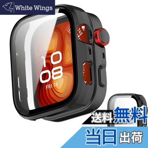 �y���������zINIAYOH For HUAWEI WATCH FIT 4 Pro �J�o�[ �t�@�[�E�F WATCH FIT 4 Pro �ی�P�[�X �����K���X�t�B����+���ϏՌ�PC�t���[�� ���˒ጸ �w��h�~ �y�ʃX�����݌v (�u���b�N) �F�F�u���b�N