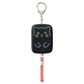 【送料無料】リヒトラブ 防犯ブザー プニラボ 色：クロネコ