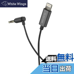 �y���������z�G���R�� AUX �P�[�u�� iPhone ���C�g�j���O - 3.5mm �C���z�� �ϊ��P�[�u�� �ԍڗp �F�F�u���b�N�A�T�C�Y�F0.5m
