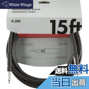 �y���������zFender �V�[���h�P�[�u�� Professional Series Instrument Cable �F�F�u���b�N�A�T�C�Y�F15'