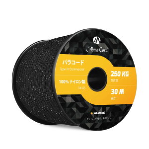 �y���������zAbma Cord �p���R�[�h 7�c4mm 30m/50m �e���g���[�v �K�C���[�v �ω׏d250kg �A�N�Z�T���[ �L�����v�p �F�F���˃u���b�N�A�T�C�Y�F30m
