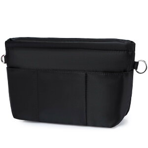 �y���������z[VANCORE] �o�b�O�C���o�b�O ���� �y�� Bag in Bag �g�[�g�p �o�b�O�̒� ���� ���� �J�o���̒� �d�؂� �ʋ� ���s ���b�h M �F�F�u���b�N�A�T�C�Y�FM-26.5cm x 18.5cm x 9.0cm
