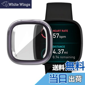 �y���������zFitbit Versa 3 �P�[�X Fitbit Sense �\�t�g�P�[�X�yELMK�z�S�ʕی� �ϏՌ� �_�炩�� ���b�L �E���ȒP TPU �E�I�b�` �ی�P�[�X �����^ �J�o�[ �F�F�O���C�A�T�C�Y�FFitbit Versa 3/Sense