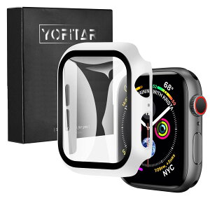 �y���������zYOFITAR Apple Watch �p �P�[�X Apple Watch Ultra 2/Ultra/11/10/9/8/7/SE2/6/SE/5/4/3/2/1 �A�b�v���E�H�b�`�ی�J�o�[ �F�F�z���C�g�A�T�C�Y�F44mm (series 1-11, SE, Ultra)
