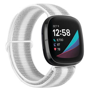�y���������zFinancingpig �R���p�`�u�� Fitbit versa 3/Fitbit Sense �o���h�A�i�C�����X�|�[�c�o���h�u���X���b�g�ʋC�����߉\�Ȍy�ʌ����X�g���b�v���X�g�o���h�A�N�Z�T�� (�X�g���C�v�z���C�g) 